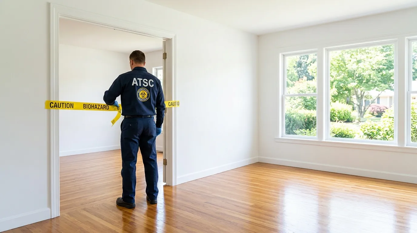 Certified biohazard cleanup crew performing Crime Scene Cleanup in White Settlement